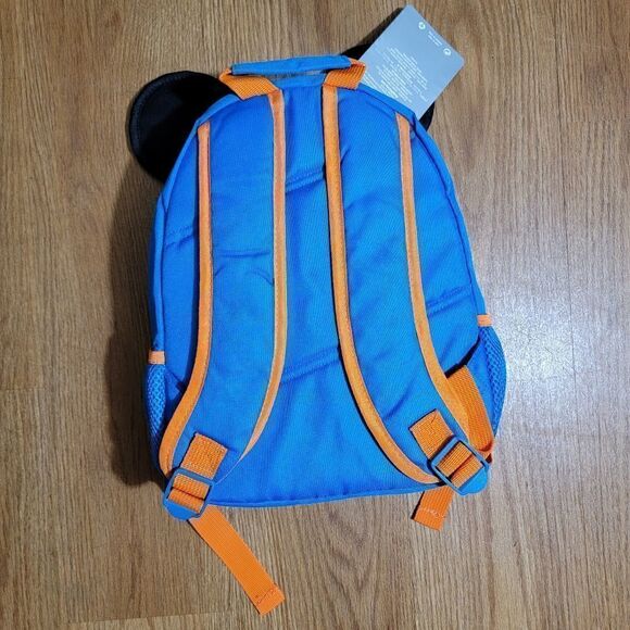 Mickey Mouse Backpack Disney Store Classic Ears Face Zippers Water Bottle New - Picture 6 of 6